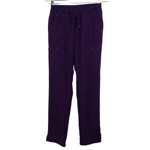Scrubstar Eggplant Purple Scrub Pants Women Size S with Drawstring and Pockets